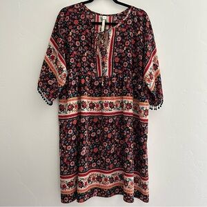 Uncle Frank Boho Floral Dress Size Large